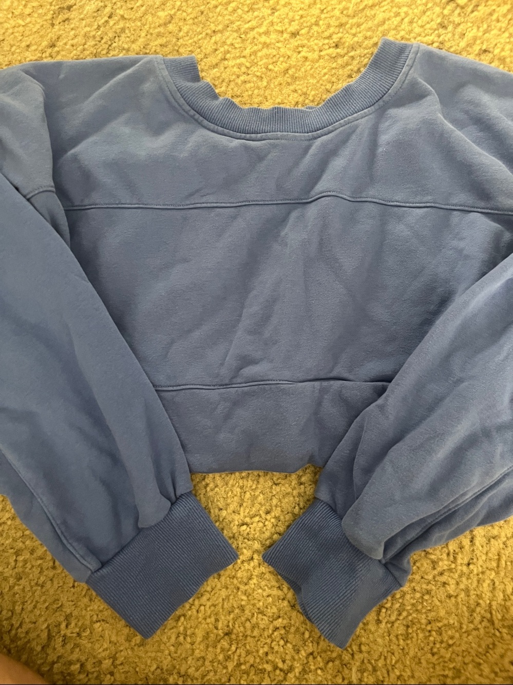 Blue Crewneck Crop Sweatshirt athleisure CSB Sz Medium